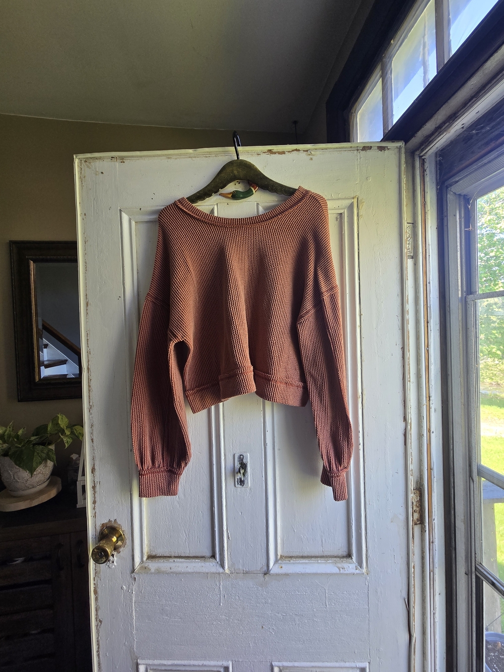 Ribbed Crop Top in Rust - New In